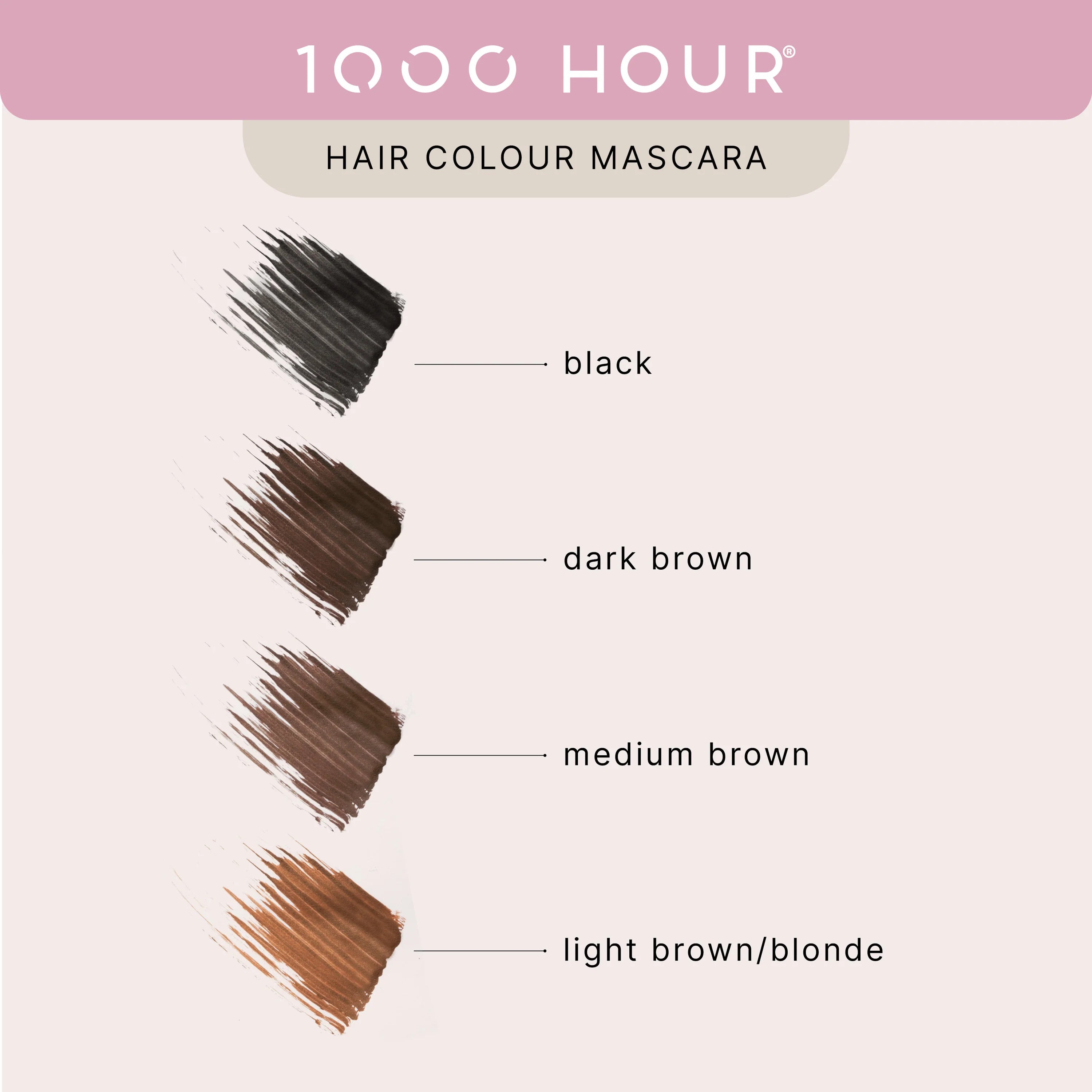 1000Hour Hair Colour Mascara - Light Brown/Blonde 12g