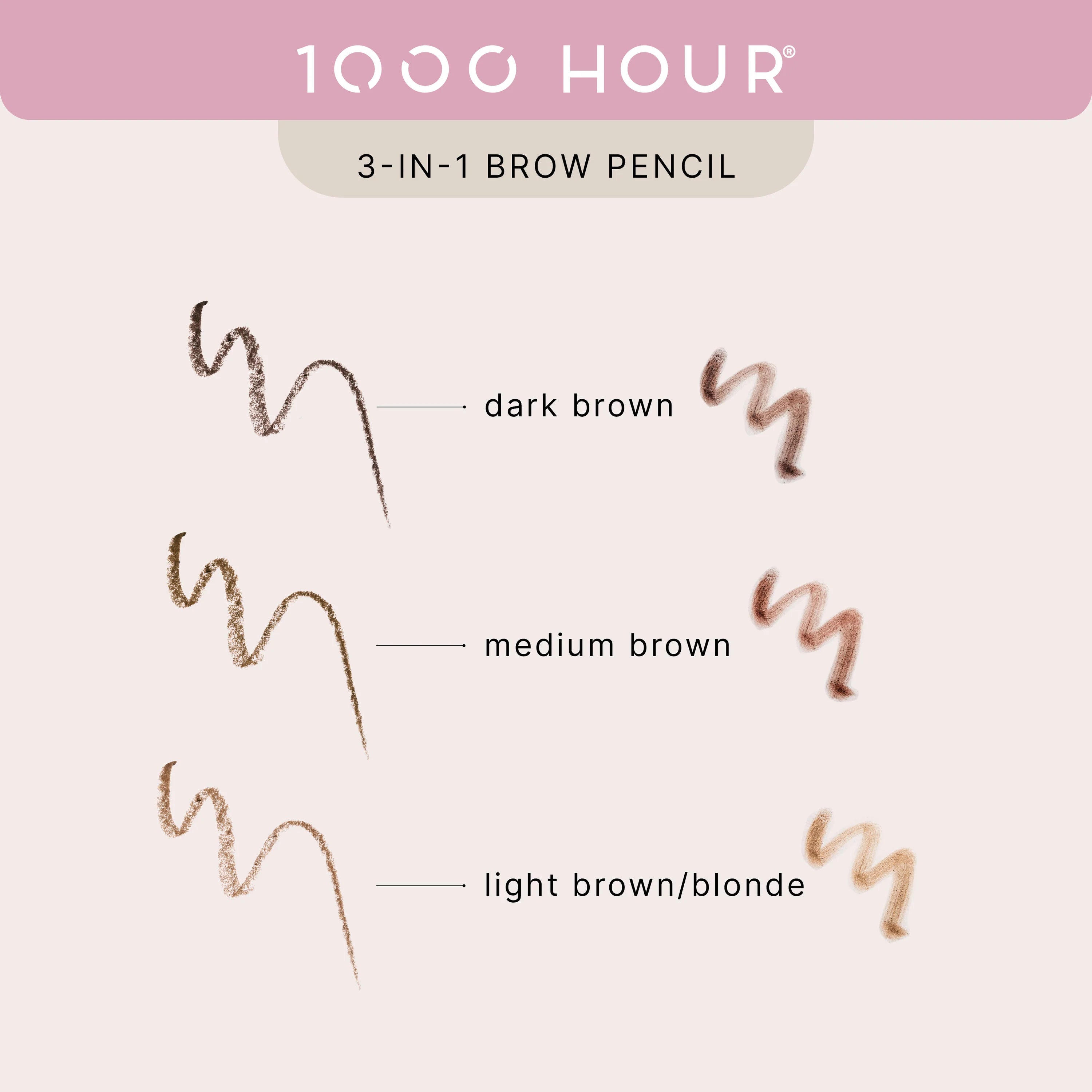 1000Hour 3-In-1 Brown Pencil Light Brown/Blonde 2.1g