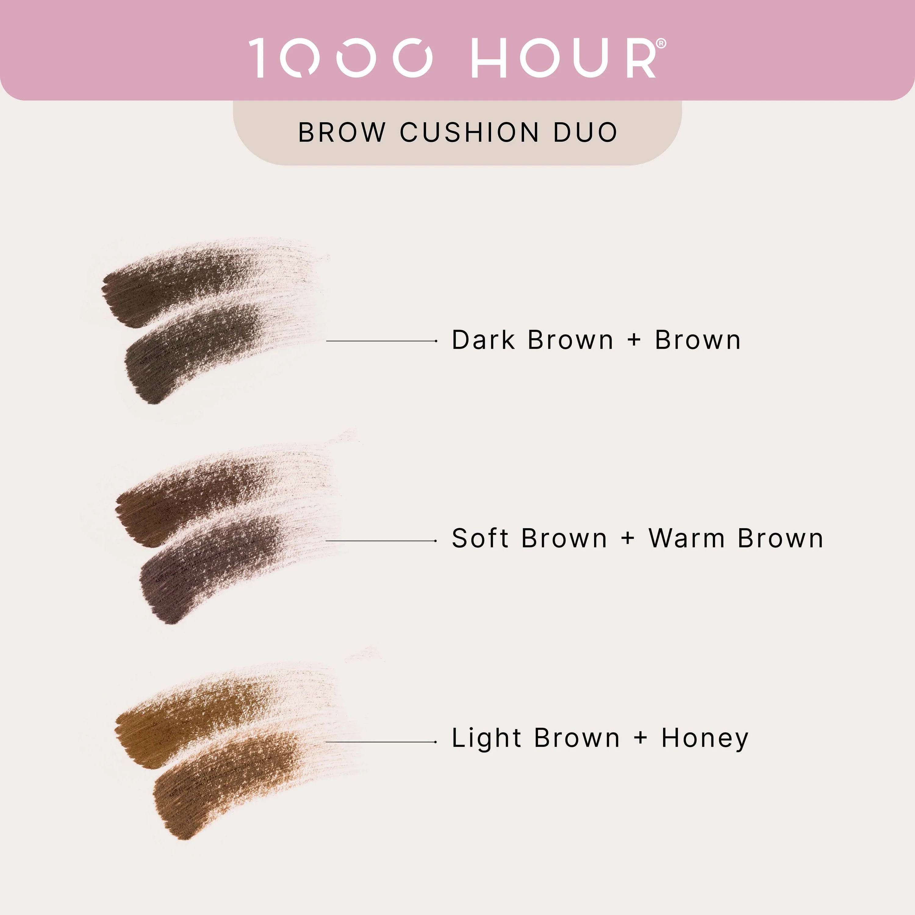1000Hour Brow Cushion Duo Soft Brown + Warm Brown 6g