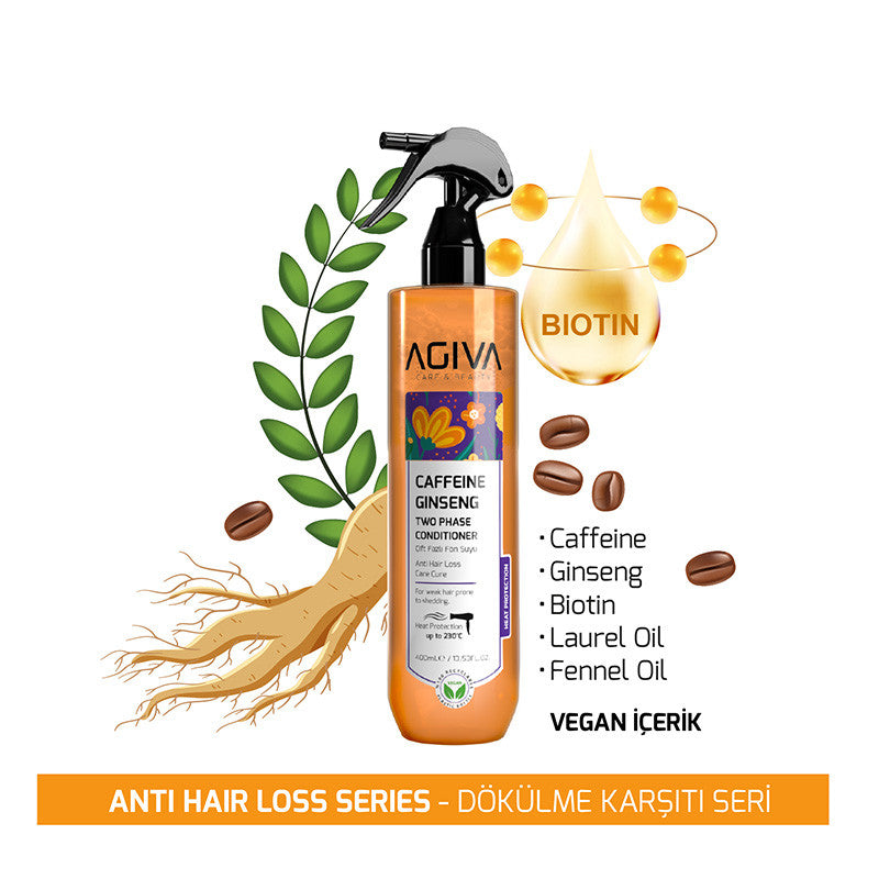 Agiva Caffeine Ginseng Two Phase Conditioner 400ml (Orange)