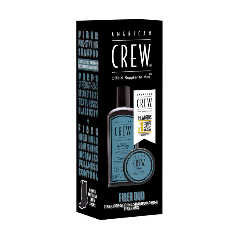 American Crew Fiber Duo (Fiber Pre-Styling Shampoo 250ml & Fiber 85g)