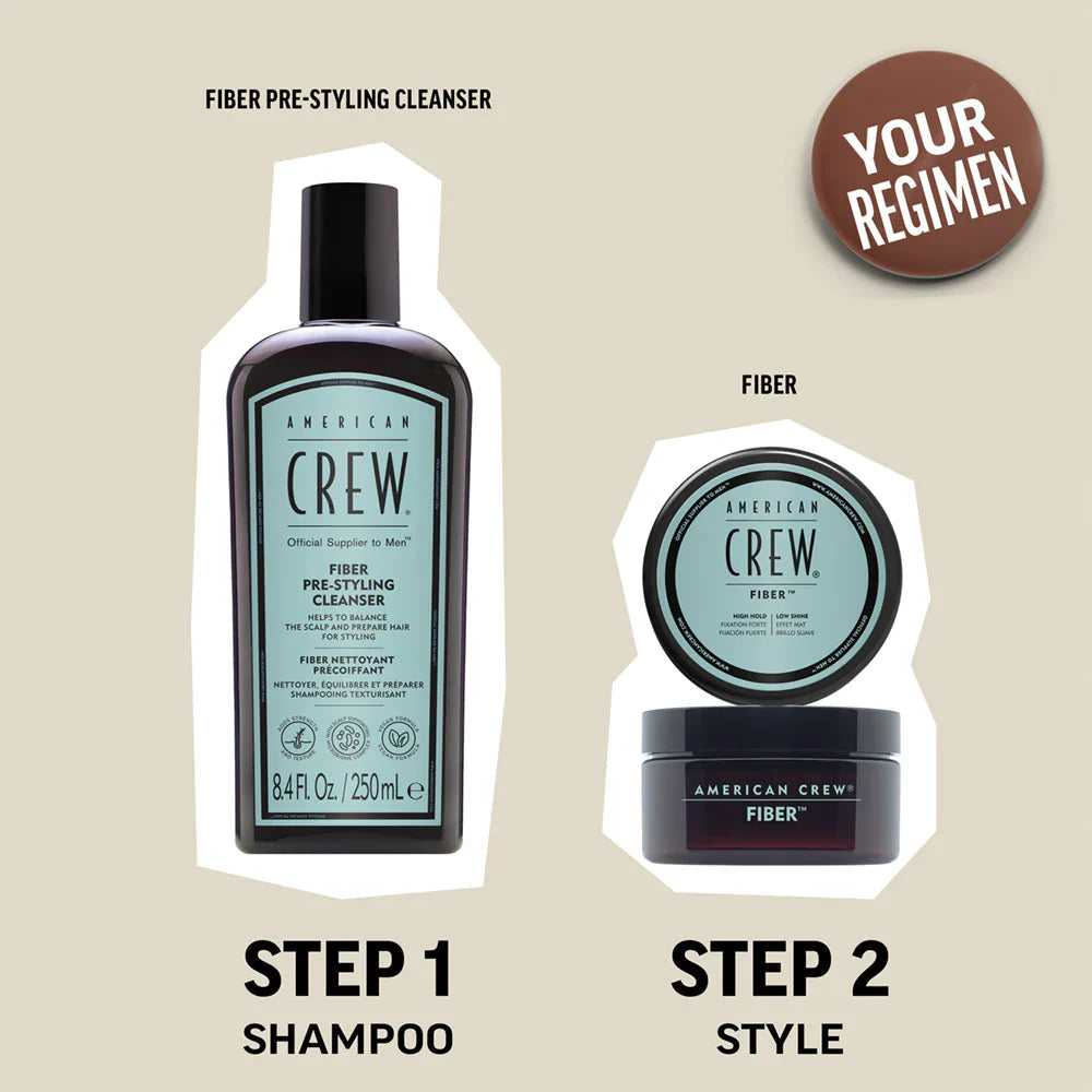 American Crew Fiber Duo (Fiber Pre-Styling Shampoo 250ml & Fiber 85g)