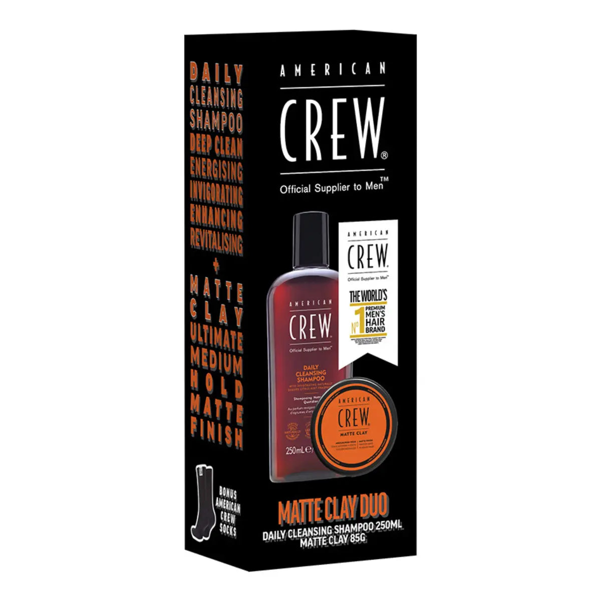 American Crew Matte Clay Duo (Matte Clay 85g & Daily Cleansing Shampoo 250ml)