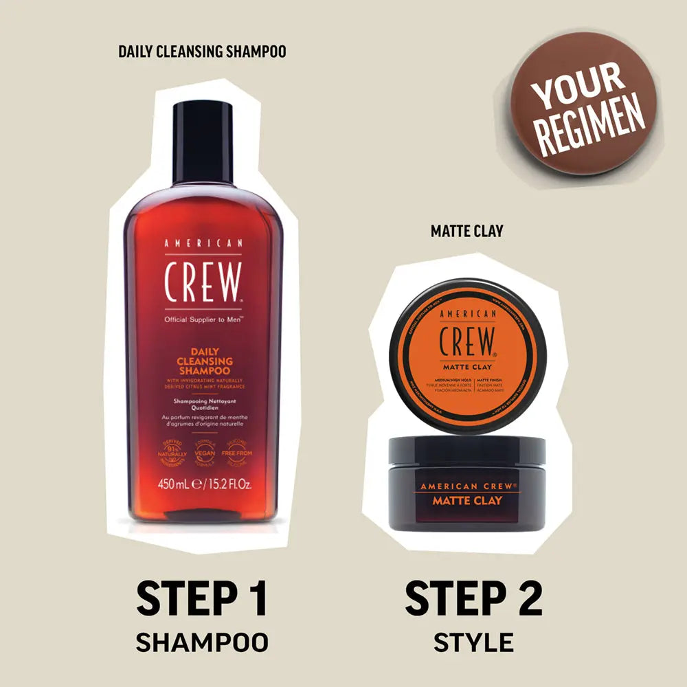 American Crew Matte Clay Duo (Matte Clay 85g & Daily Cleansing Shampoo 250ml)
