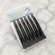 Black Sectioning Hair Clip with Elastic Bands 6pcs