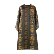 Olive Green and Gold Design Barber Cape