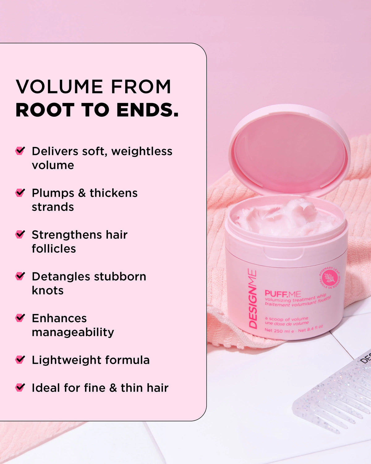DesignME Puff.ME Volumizing Treatment Whip 250ml