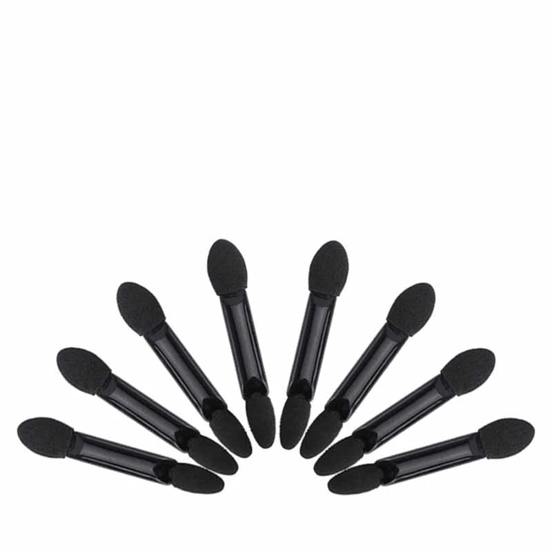 Disposable Eye Shadow Duo Applicators Black - 8 Pieces