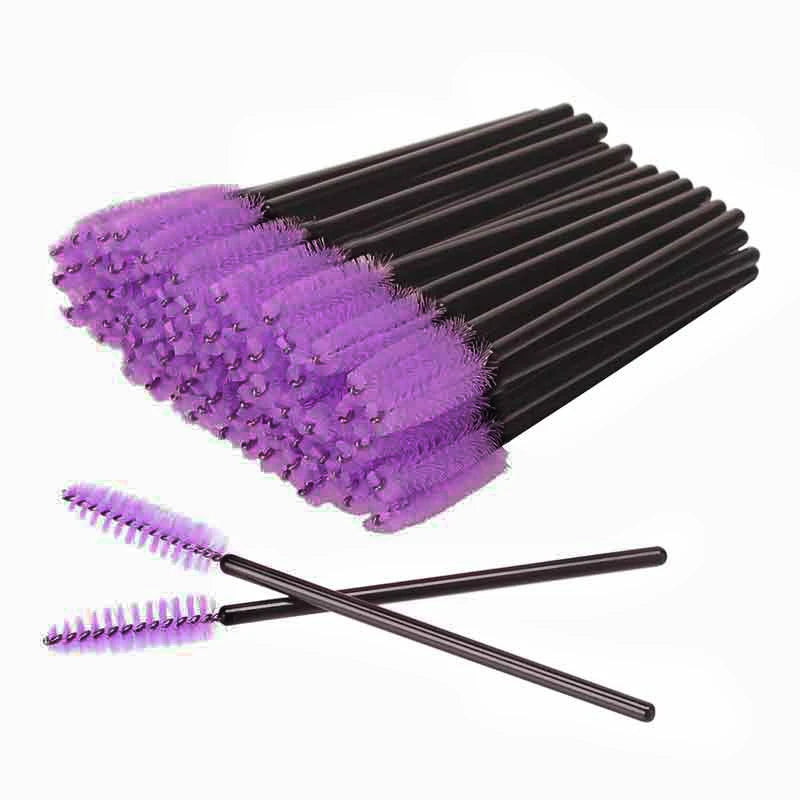 Disposable Mascara Wands Assorted Colours - 50 Pieces