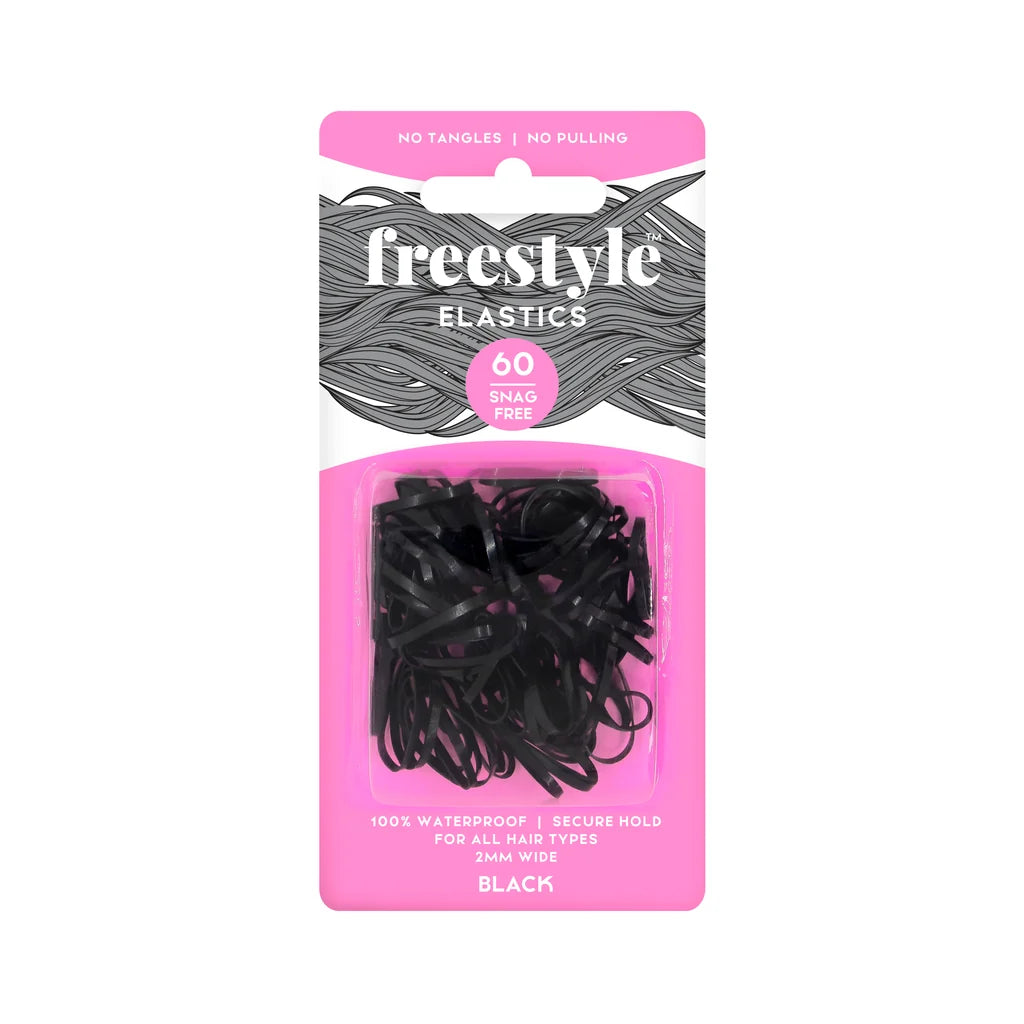 Freestyle Elastics 60 Snag Free Wide 2mm Black/Clear