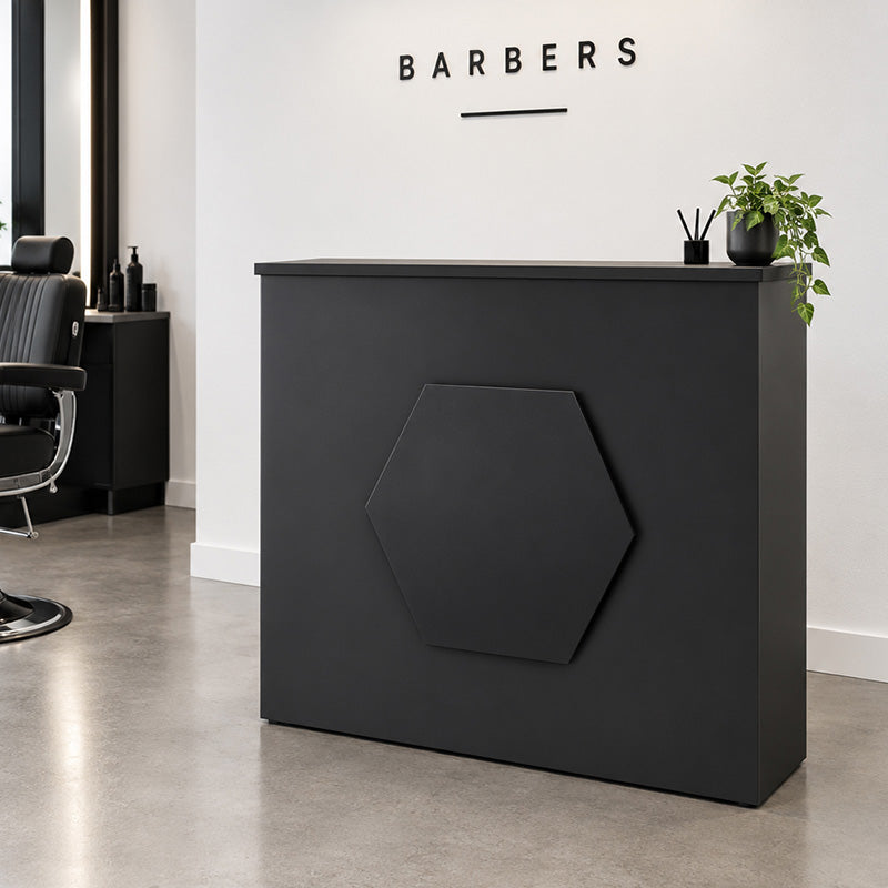 Hex Reception Desk Black