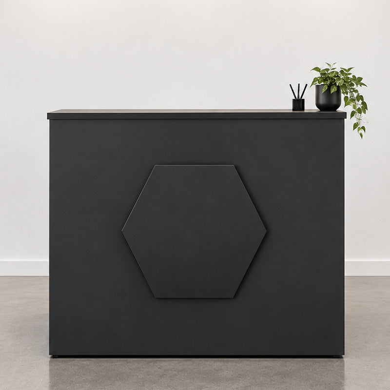 Hex Reception Desk Black