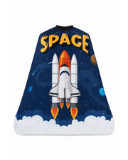 Kids Space Rocket Ship Cutting Cape Navy Blue