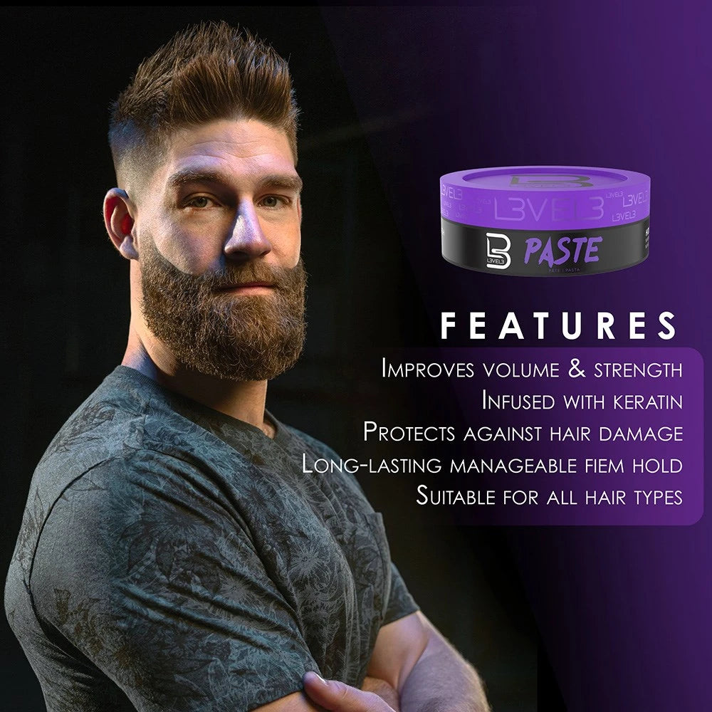 L3VEL3 Hair Styling Matte Paste 150ml