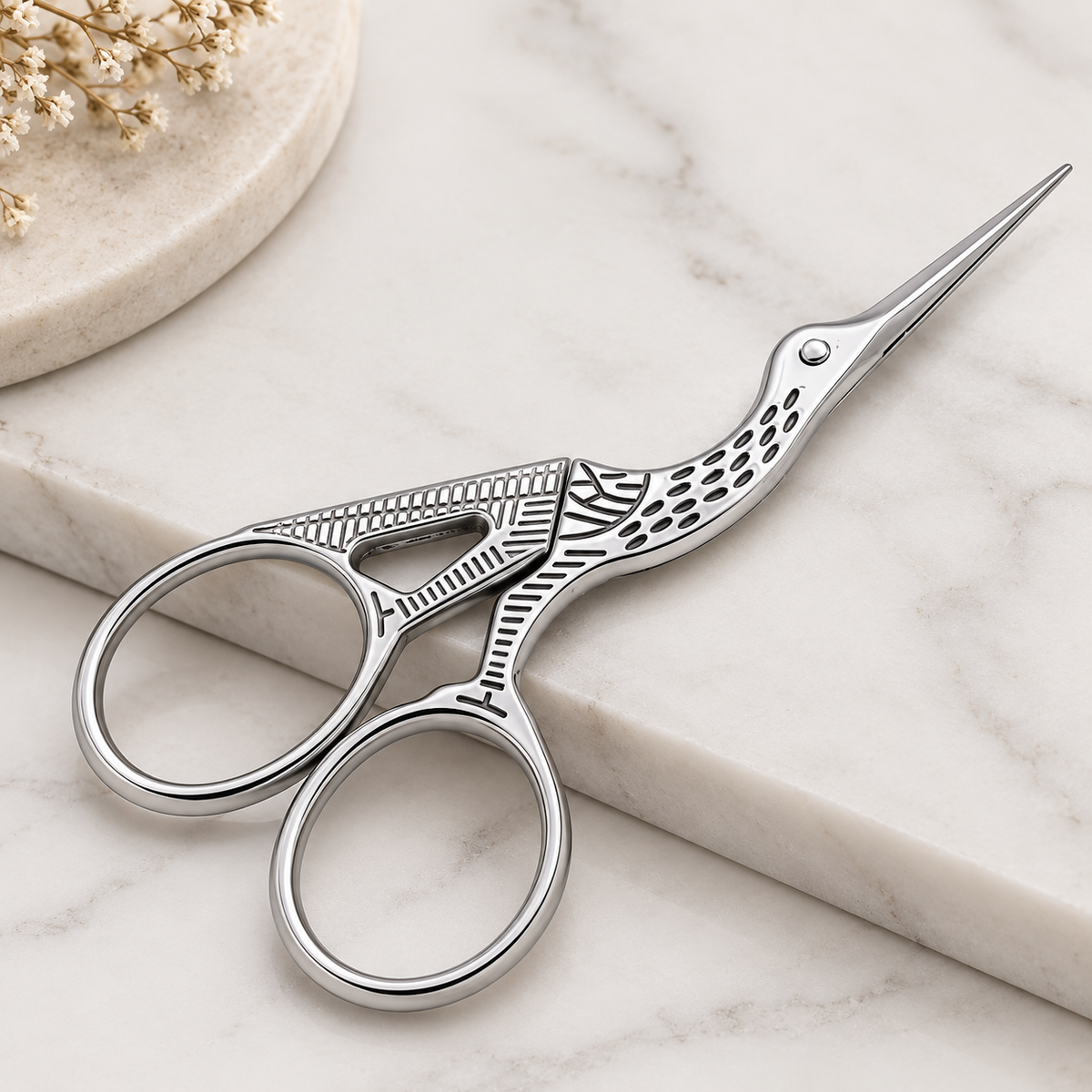 M.L Bird Brow Scissor Silver 12cm