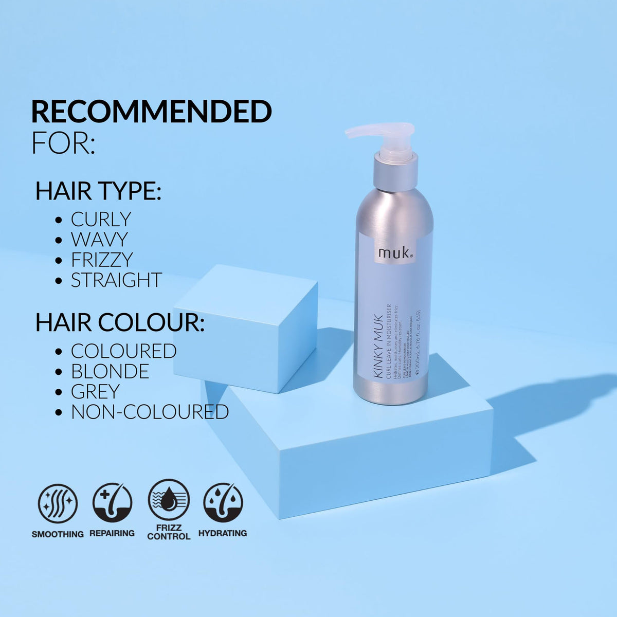Muk Kinky Curl Leave In Moisturiser 200ml