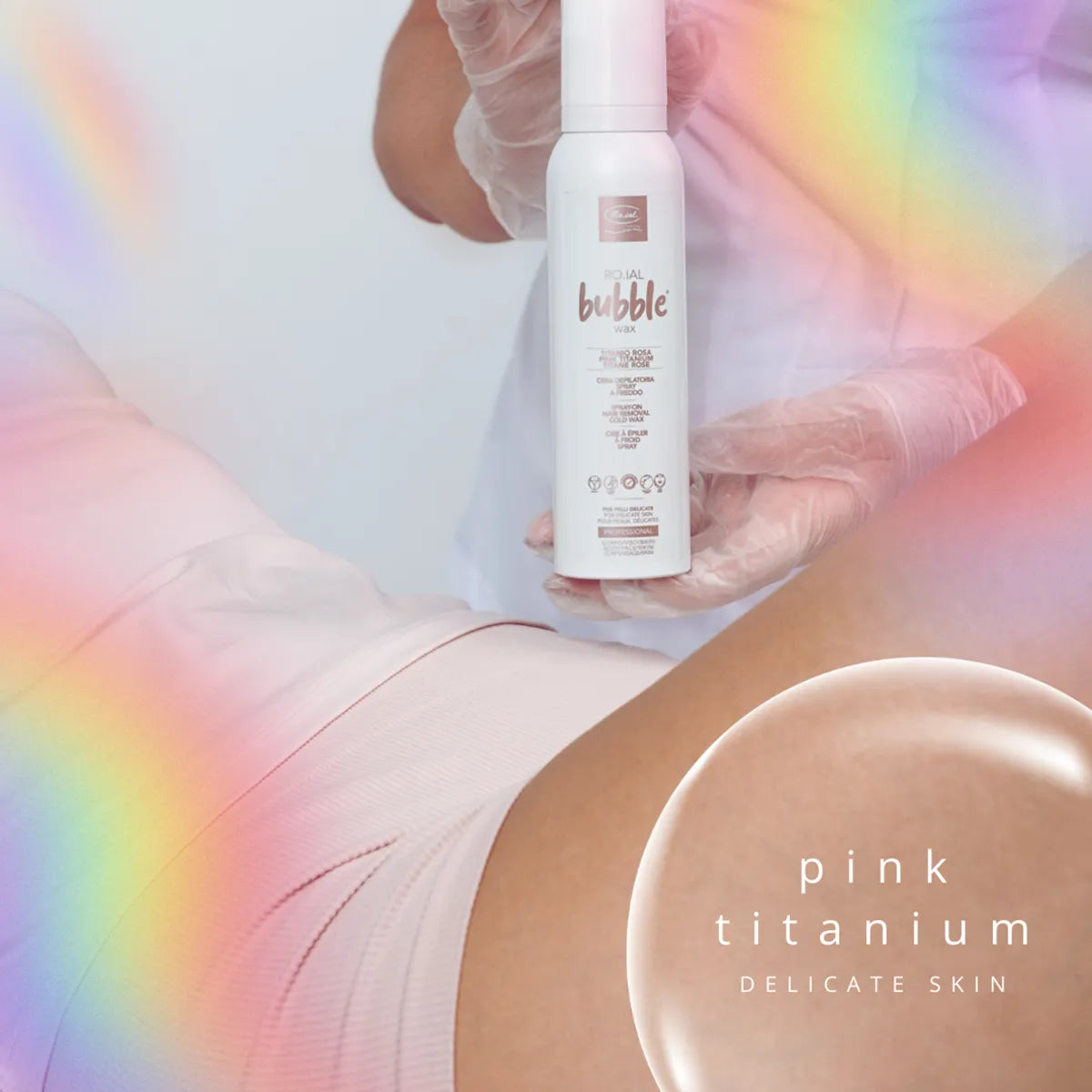 Ro.ial Bubble Wax Spray-on Cold Wax Rose 150ml