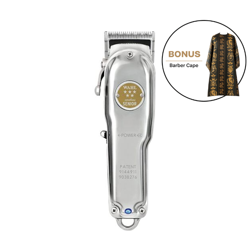 Wahl 5 Star Senior Cordless Clipper Metal Edition with BONUS Barber Cape