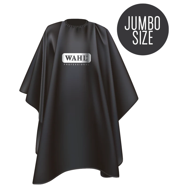 Wahl Polyester Hair Barber Cutting Cape Black Jumbo Size