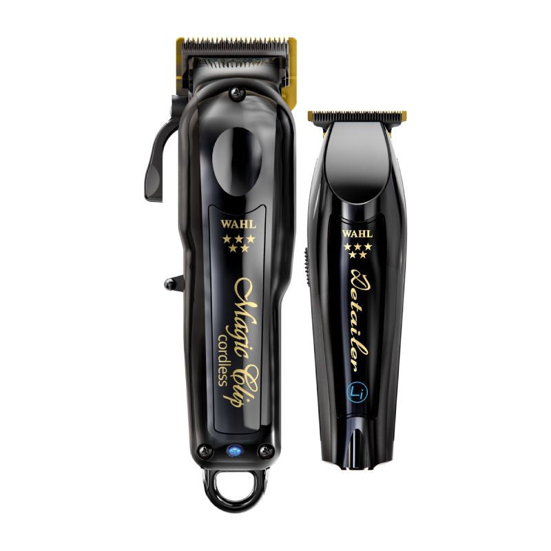 Wahl Professional 5 Star Black Magic Clip & Black Detailer Li Cordless Combo