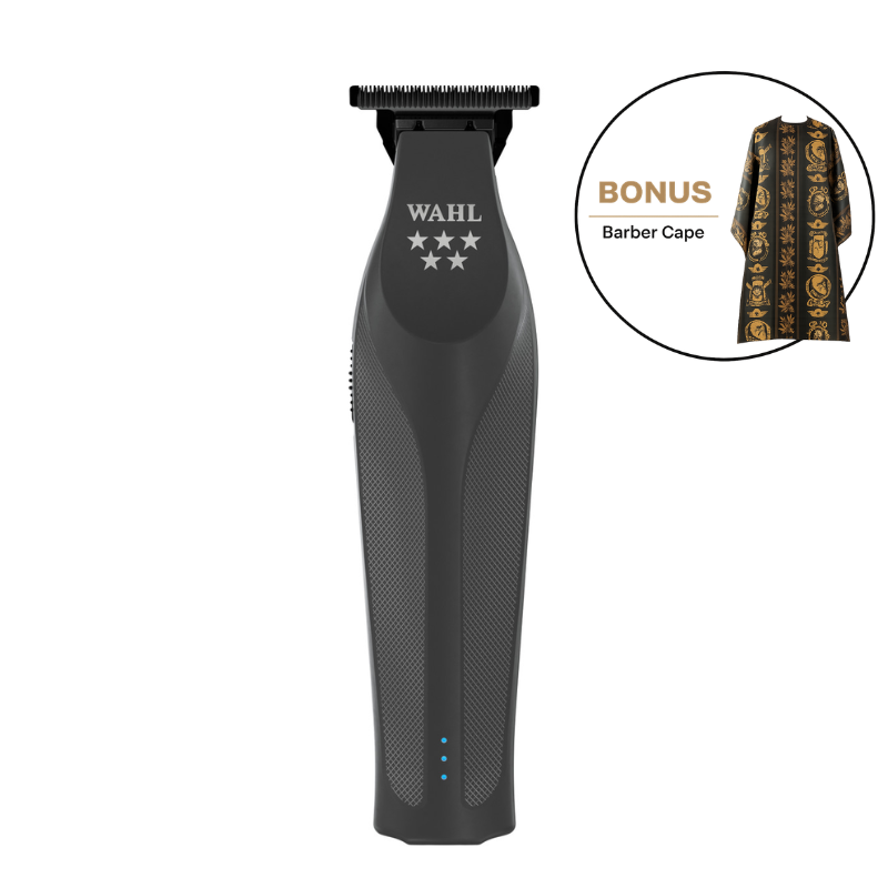 Wahl Hi-Viz Nightshade Cord/Cordless Trimmer with BONUS Barber Cape