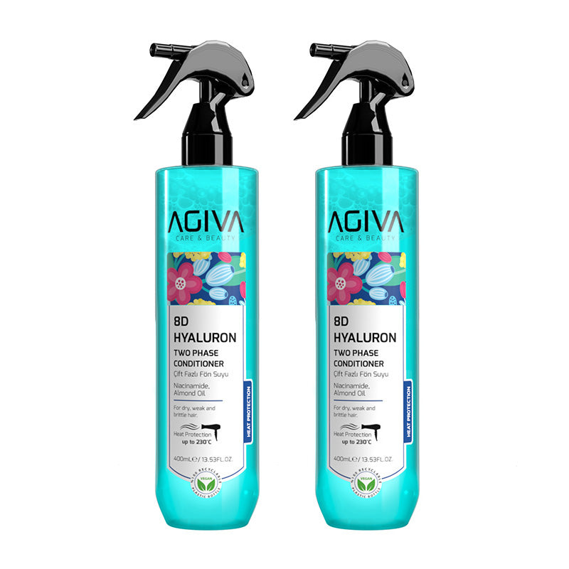 Agiva 8D Hyaluron Two Phase Conditioner 400ml (Blue)