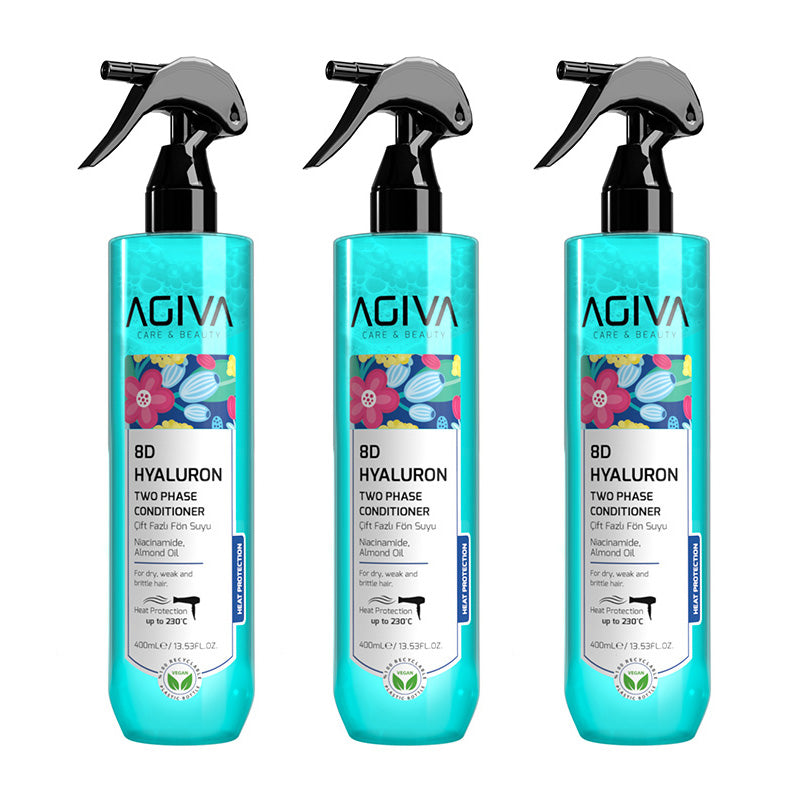 Agiva 8D Hyaluron Two Phase Conditioner 400ml (Blue)