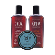 American Crew Daily Shampoo & Conditioner + Fiber Trio Set