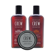 American Crew Daily Shampoo & Conditioner + Grooming Cream Trio Set