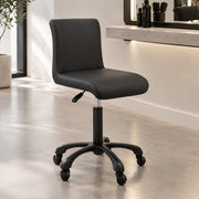 Breki Stool with Backrest Black