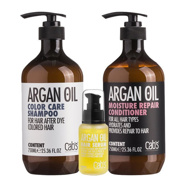 Cab's Argan Oil Colour Care Shampoo Serum Kit 750ml