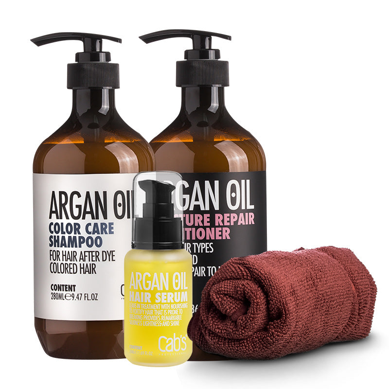 Cab's Argan Oil Colour Care Shampoo Serum Kit 750ml