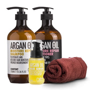 Cab's Argan Oil Moisture Repair Shampoo Serum Kit 750ml
