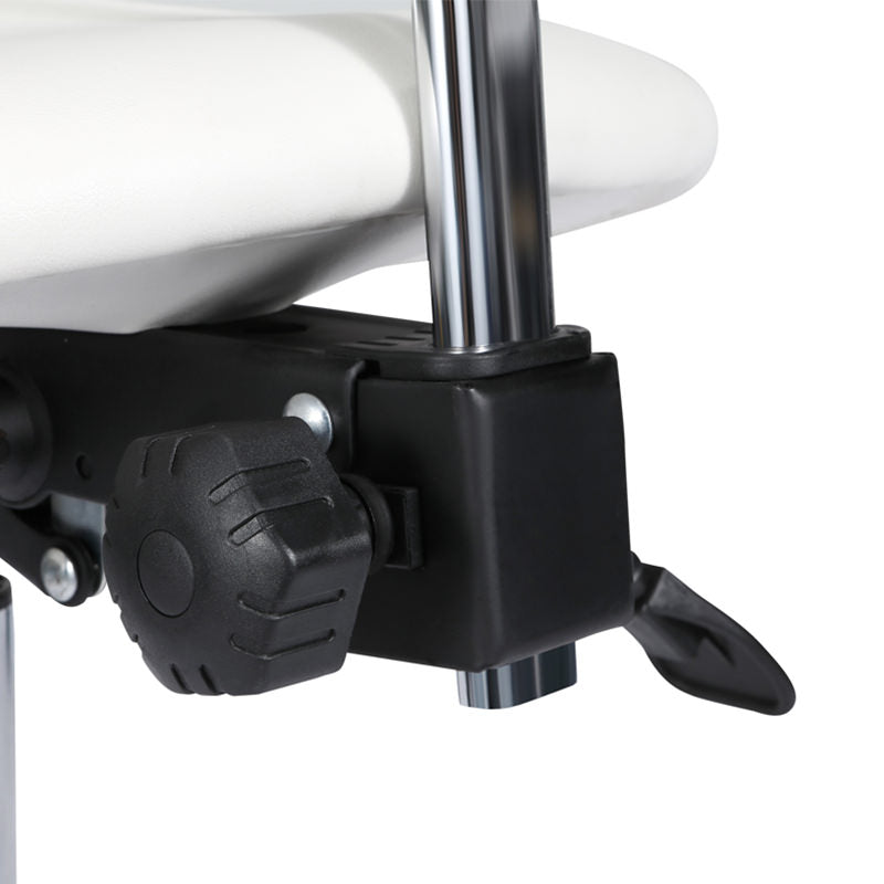 Edd Stool with Back Rest White