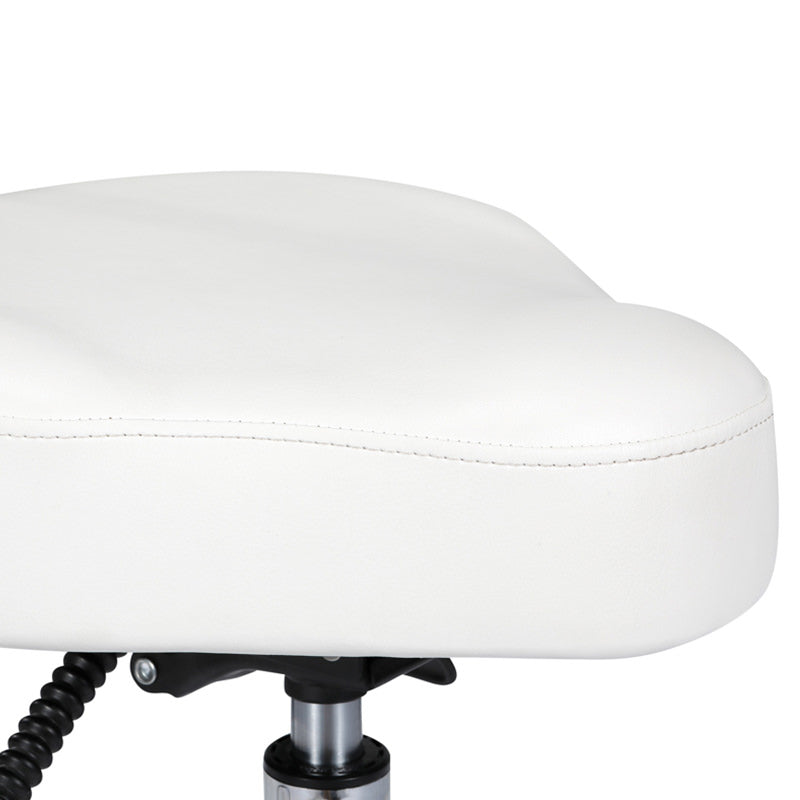 Edd Stool with Back Rest White