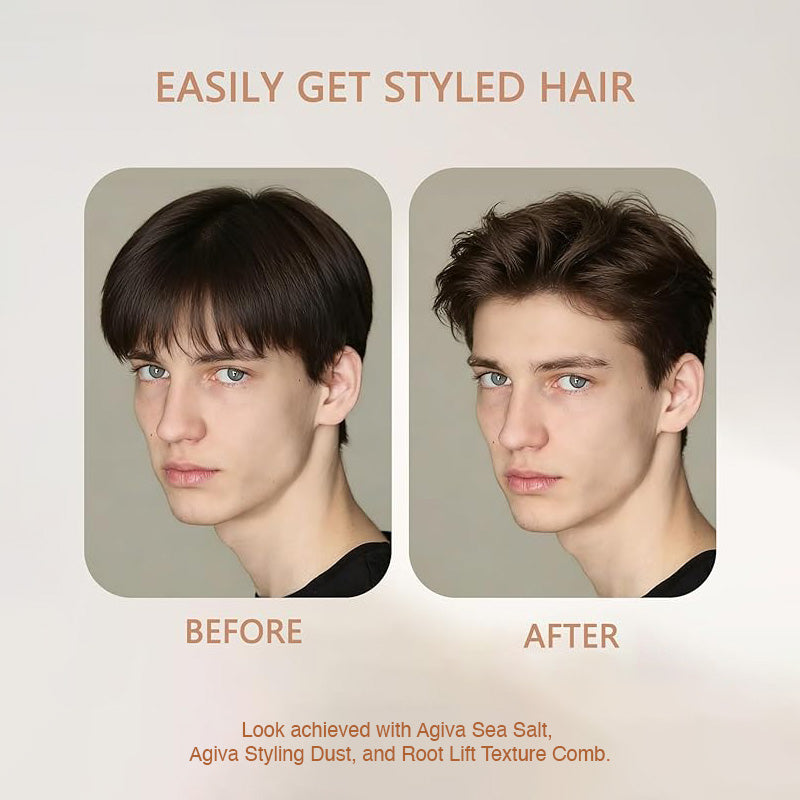 Agiva Texture Styling Kit (Sea Salt Spray + Styling Powder + Texture Comb)