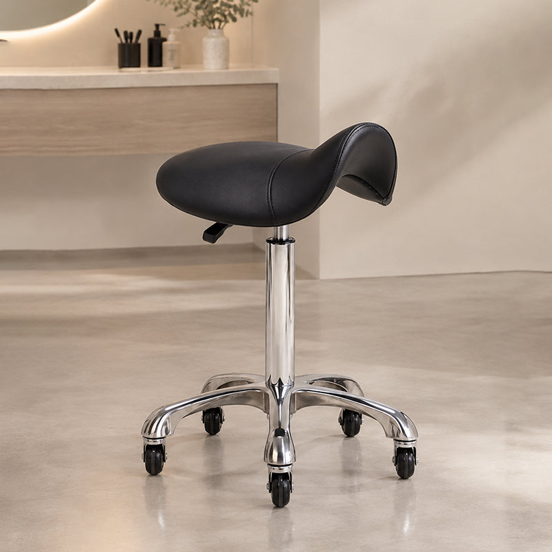 Ian Saddle Middle Stool Black