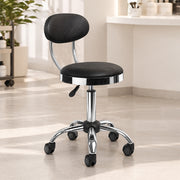 Kade Stool with Back Rest Black