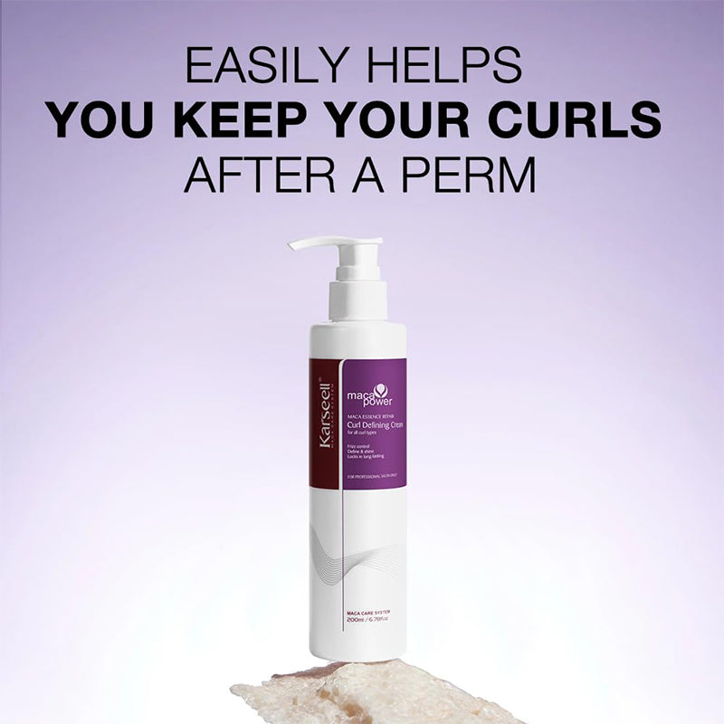 Karseell Maca Power Collagen Hair Treatment Trio Set For Curly Hair (500ml Bag + 50ml Oil + 200ml Curl Defining)