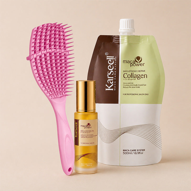Karseell Maca Power Collagen Hair Treatment Duo Set (500ml Bag + 50ml Oil)