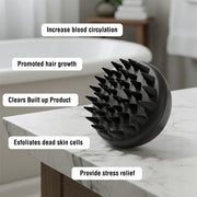 Silicone Shampoo & Massage Brush Black