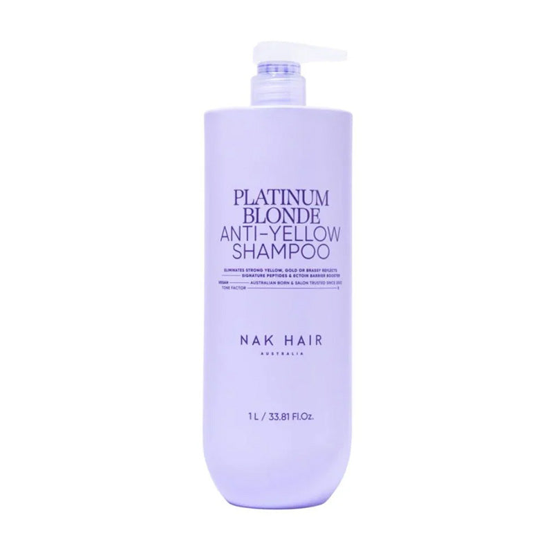 NAK Hair Signature Platinum Blonde Anti-Yellow Shampoo 1L