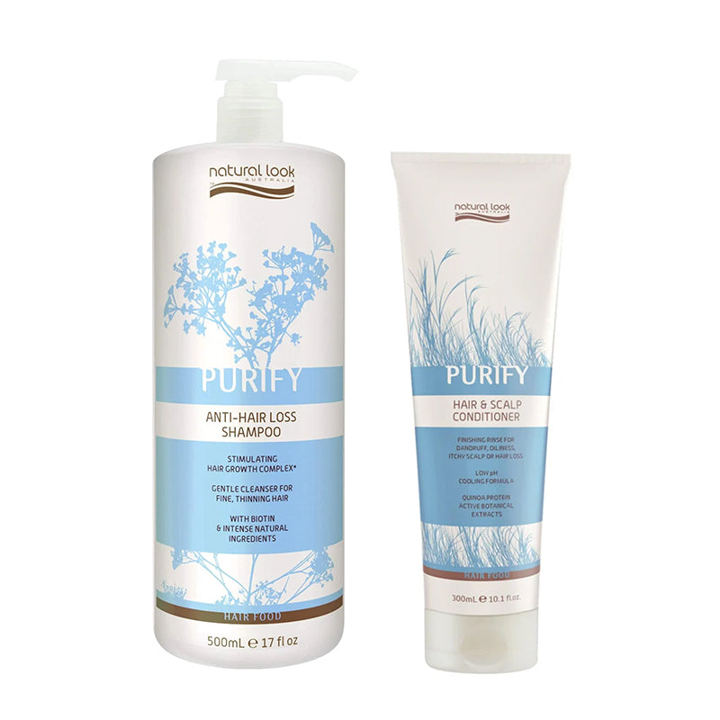 Natural Look Anti-Hair Loss 500ml Shampoo & 300ml Scalp Conditioner Duo Set