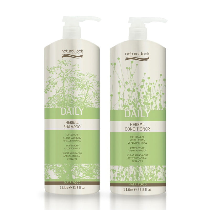Natural Look Daily Herbal Shampoo & Conditioner Duo 1L Set