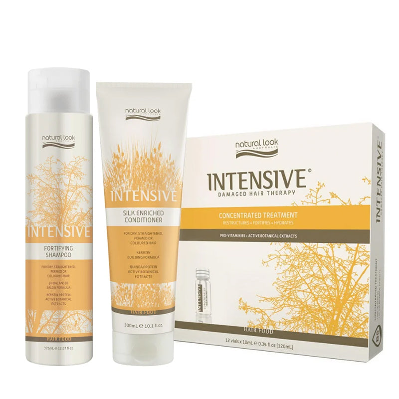Natural Look Repair Treatment Bundle Set - For Dry, Damaged Hair