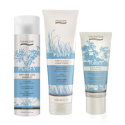 Natural Look Anti-Hair Loss Shampoo, Conditioner & Exfoliating Scalp Scrub Small Trio Set