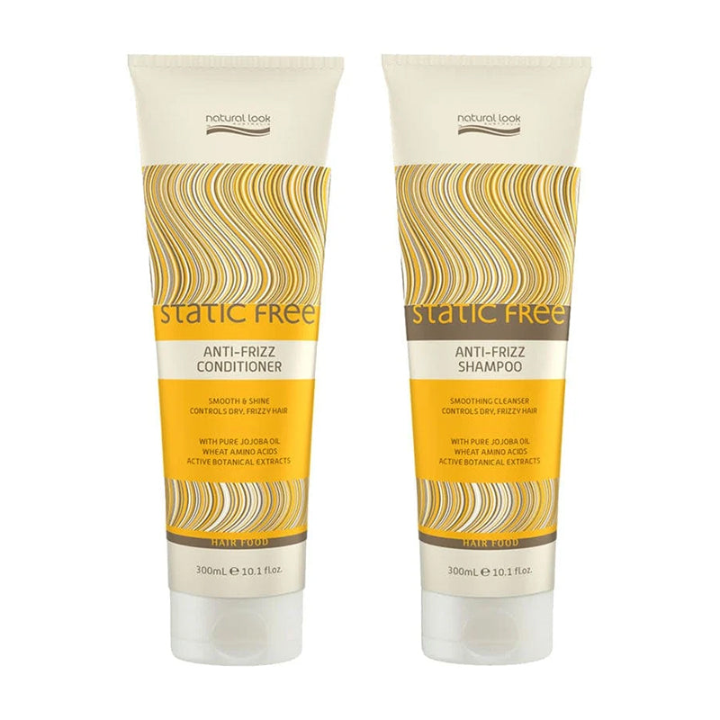 Natural Look Static Free Anti-Frizz Shampoo & Conditioner 300ml Duo Set