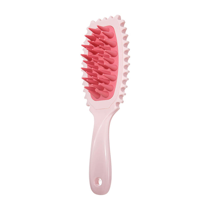 Long Handle Silicone Shampoo & Massage Brush Pink