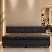Storij Waiting Chair with Backrest WS-02 Charcoal 1.5M - 1.8M