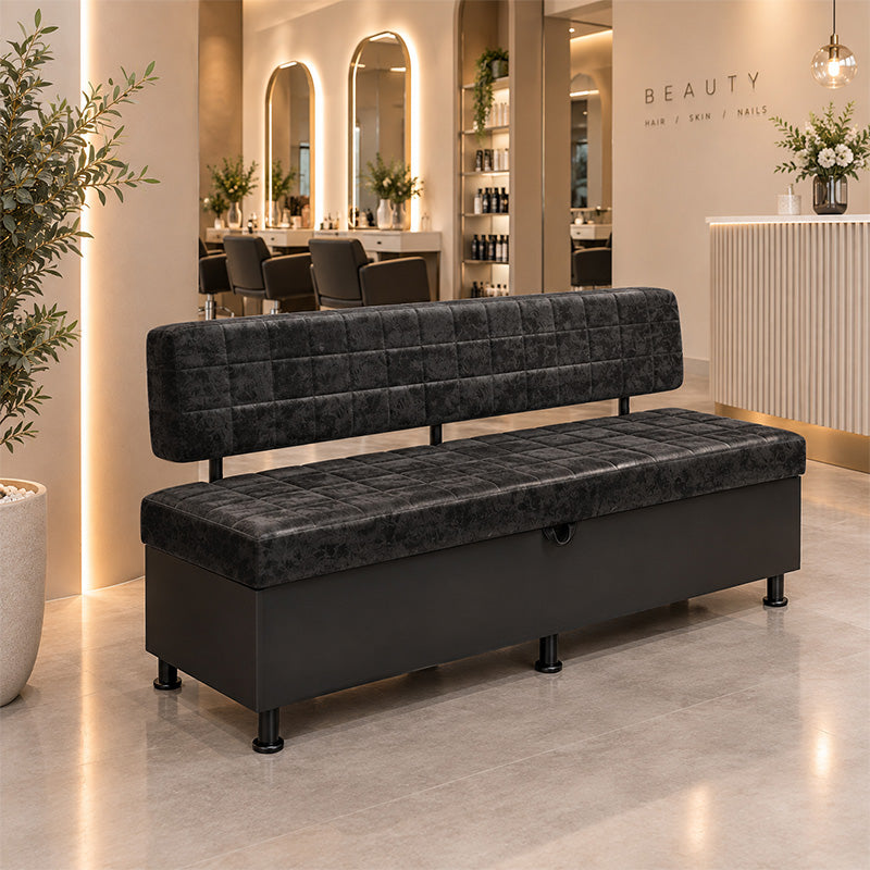 Storij Waiting Chair with Backrest WS-02 Charcoal 1.5M - 1.8M
